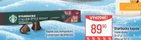 Kapsle Nespresso Starbucks