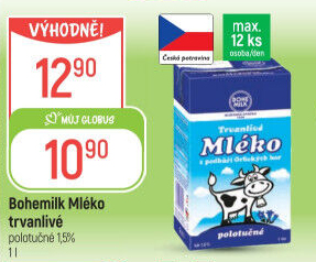 Mléko trvanlivé Bohemilk - 1,5% polotučné
