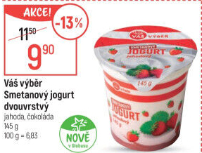 Ochucený jogurt smetanový Váš Výběr