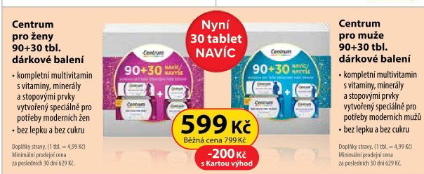 Doplněk stravy pro ženy Centrum - dárkové balení