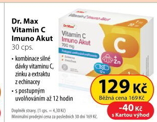Doplněk stravy Vitamin C Imuno Akut Dr.Max