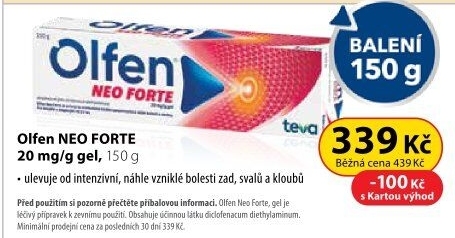 Gel proti bolesti a zánětu kloubů Olfen Neo Forte