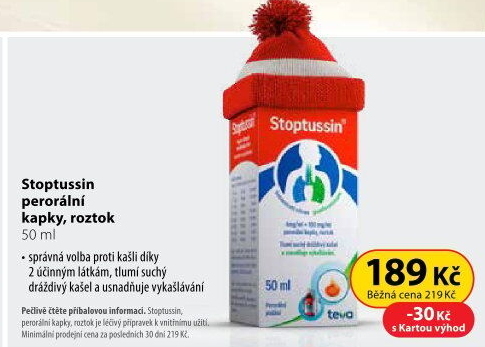 Kapky proti kašli Stoptussin