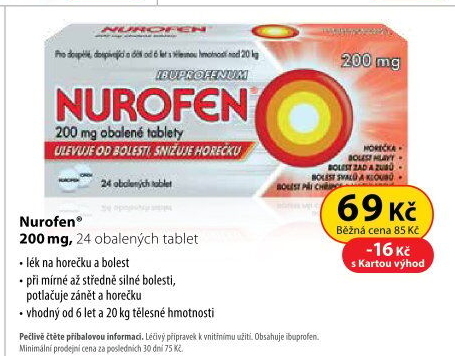 Tablety proti bolesti 200 Nurofen
