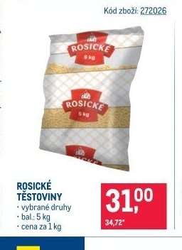 ROSICKÉ TĚSTOVINY