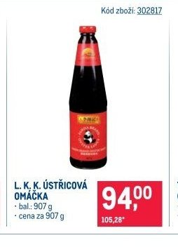 L. K. K. ÚSTŘICOVÁ OMÁČKA
