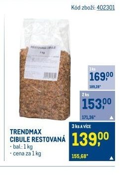 TRENDMAX CIBULE RESTOVANÁ