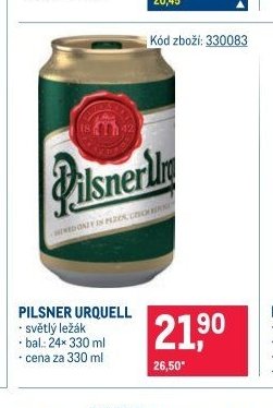 PILSNER URQUELL světlý ležák