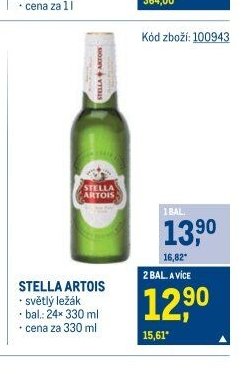 STELLA ARTOIS světlý ležák