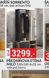 PŘEDSÍŇOVÁ STĚNA MILO