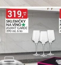 SKLENIČKY NA VÍNO AVANT GARDE 390 ml, 6 ks