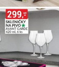 SKLENIČKY NA PIVO AVANT GARDE 420 ml, 6 ks