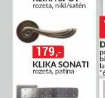 Klika Sonati, rozeta, patina