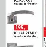 Klika Remik, rozeta, nikl/satén