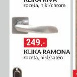 Klika Ramona, rozeta, nikl/satén