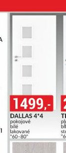 Dveře Dallas 4*4, bílé lakované