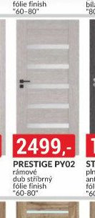 Dveře Prestige PY02, dub stříbrný fólie finish