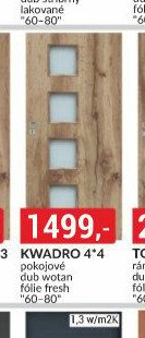 Dveře Kwadro 4*4, dub wotan fólie fresh