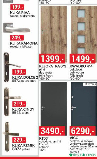 DVEŘE, KLIKY, KOVÁNÍ