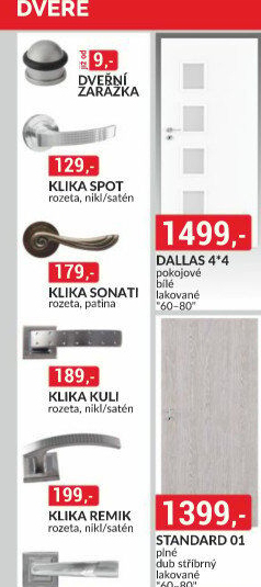 DVEŘE, KLIKY, KOVÁNÍ