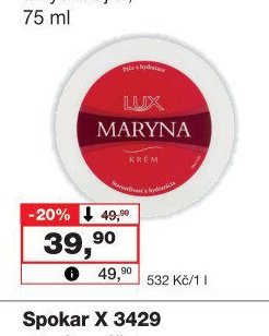 Lux Maryna krém ošetřující a hydratující, 75 ml