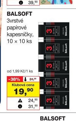 BALSOFT 3vrstvé papírové kapesníčky