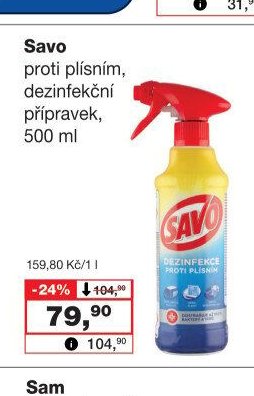 Savo proti plísním, dezinfekční přípravek