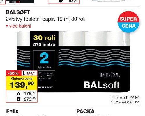 BALSOFT 2vrstvý toaletní papír