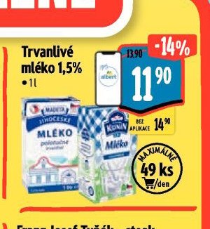 Trvanlivé mléko 1,5%