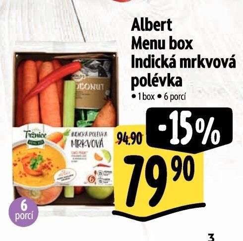 Albert Menu box Indická mrkvová polévka