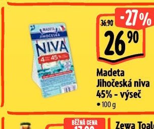 Madeta Jihočeská niva 45% - výseč