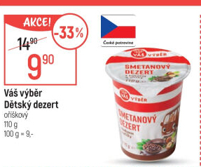 Dezert smetanový Váš Výběr