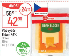 Sýr Eidam 45% Váš Výběr