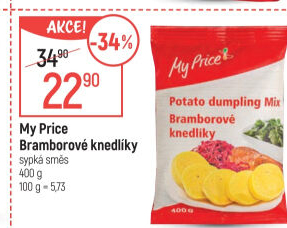 Bramborové knedlíky v prášku My Price