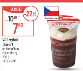 Dezert se šlehačkou Váš Výběr