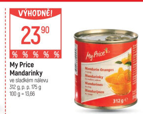 Kompot mandarinky My Price