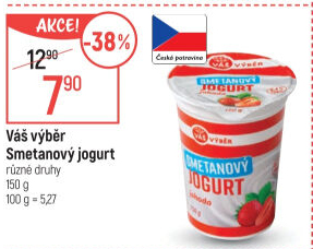 Ochucený jogurt smetanový Váš Výběr
