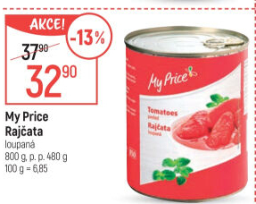 Rajčata loupaná My Price