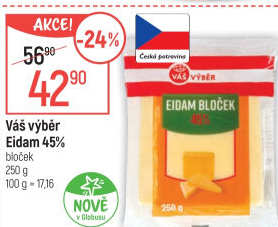 Sýr Eidam 45% Váš Výběr