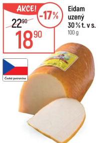 Sýr Eidam uzený 30% Lacrum