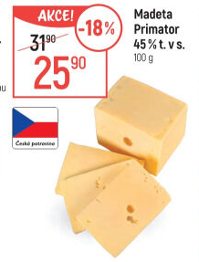 Sýr Primátor 45% Madeta