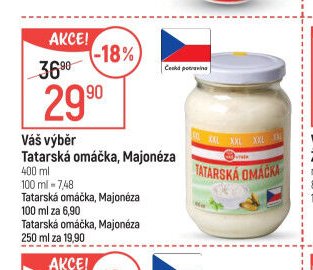 Váš výběr Tatarská omáčka, Majonéza