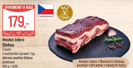Hovězí žebra s kostí Globus