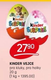 Čokoládové vajíčko s překvapením Kinder Surprise
