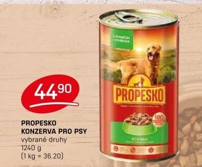 Konzerva pro psy Propesko