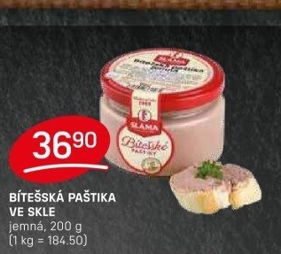 Paštika bítešská jemná Sláma