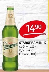 Pivo světlý ležák 12° Staropramen