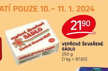 Sádlo vepřové škvařené