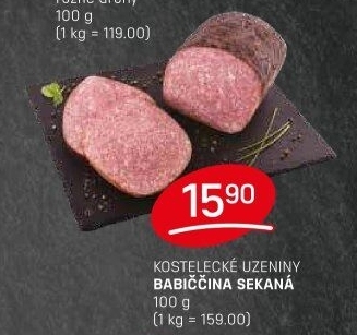 Sekaná babiččina Kostelecké uzeniny