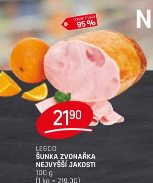 Šunka Zvonařka nejvyšší jakosti LE&